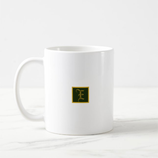 Clássica, Dourada e verde, caneca minimalista (Esquerda)