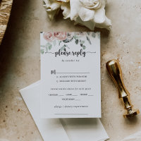 Clássica Rosa Rosa Floral Alternativa Menu Escolha