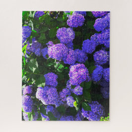 Clássica Roxo Realista Hydrangea Quebra-cabeça