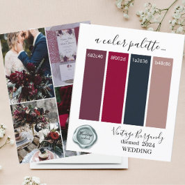 Clássica Vintage Burgundy Cores de CasamentoFolha