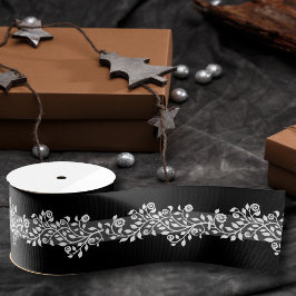 Clássica Vintage, Cinza Branca Floral Elegante Pre