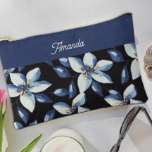 Clássico Azul Floral Minimalista Elegante
