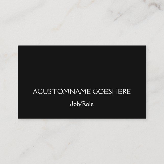 Clássico, Cartão de visita tradicional (Frente)