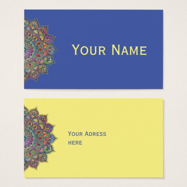 Clássico Colorosamente Mandala Índia Estilo 1 (Frente & Verso)