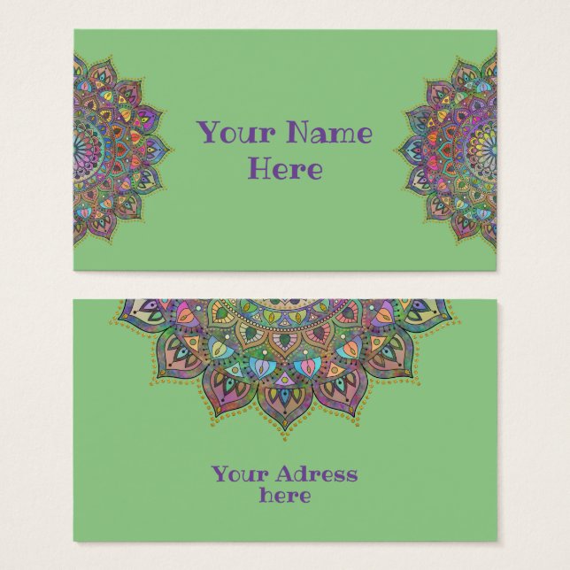 Clássico Colorosamente Mandala Índia Estilo 1 (Frente & Verso)