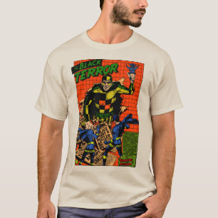 Clássico da década de 1940 O T-Shirt Terror Negr