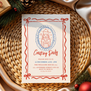 Clássico doodle Convite para Festa de Natal do Que