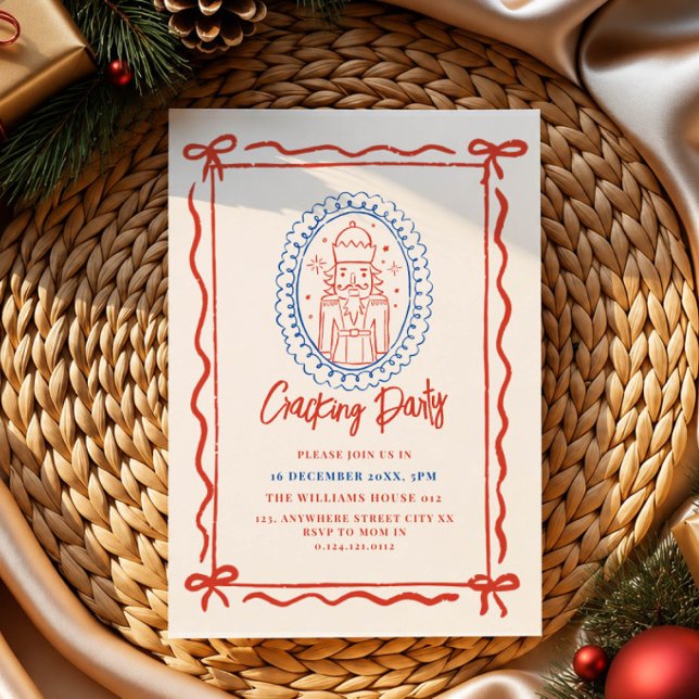 Clássico doodle Convite para Festa de Natal do Que (Criador carregado)