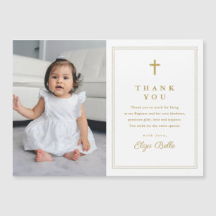 Clássico Dourado Foto Baptismo Obrigado