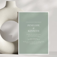 Clássico Elegante Convite de Casamento Minimalista