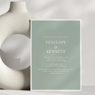 Clássico Elegante Convite de Casamento Minimalista