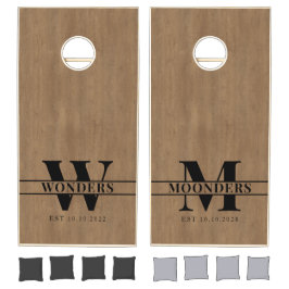 Clássico Elegante Médio Grão de Madeira Personaliz