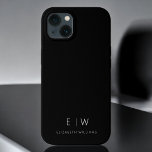 Clássico Elegante Moderno Monograma<br><div class="desc">Eleve o seu smartphone com a nossa capas de iphone Clássica Elegante Moderna e Minimalista do Nome do Monograma. Esse caso meticulosamente projetado combina sofisticação do eterno com o minimalismo contemporâneo. Criado à perfeição, ele não só protege seu dispositivo, como também adiciona um toque de estilo personalizado. As opções de...</div>