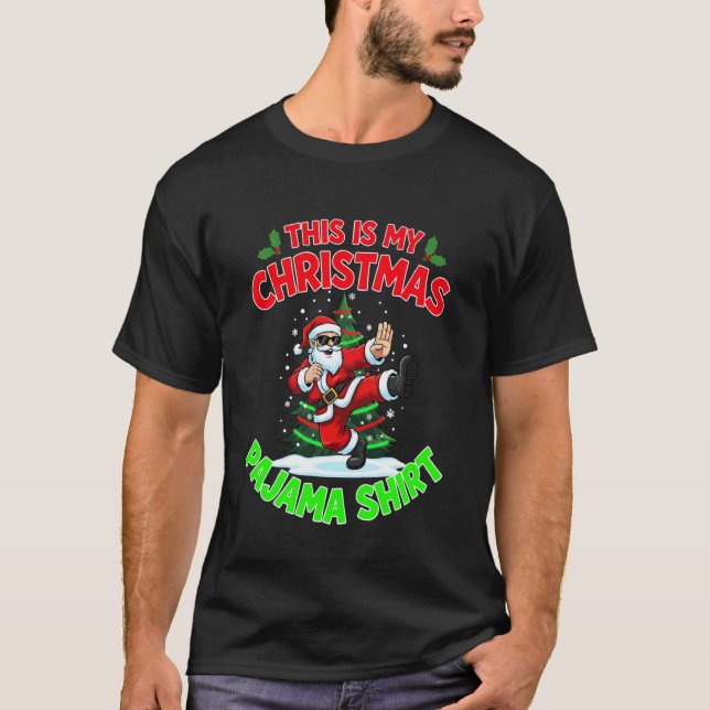 Clássico Esta é Minha Camisa de Natal Papai Noel (Frente)