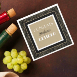 Clássico Flair! Guardanapos da festa de aposentado