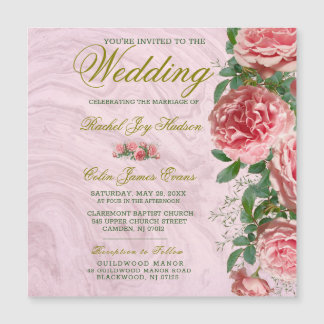 Clássico Floral Blush Greenery Invititation
