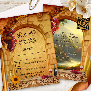 Clássico italiano Winery ou Vineyard RSVP Card