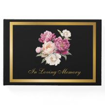 Clássico Memorial Funeral Condolência Livro de Con