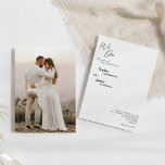 Clássico Moderno Fazemos Convite Para Casamento Fo<br><div class="desc">Este clássico moderno que fazemos é perfeito para o seu elegante casamento moderno. Esta design apresenta uma caligrafia simples preta em um fundo branco brilhante neutro para combinar com o seu casamento tradicional clássico ou o casamento de boho minimalista no primavera, verão, outono ou inverno. Por favor, sinta-se à vontade...</div>