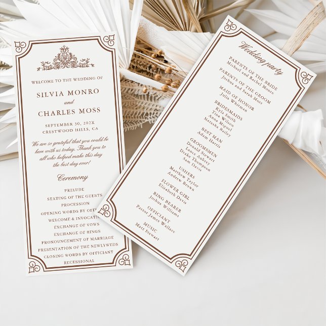 Clássico Monorgam Brown Ecru Crest (Criador carregado)