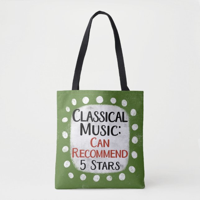 Clássico Music Review 5 Stars Tote Bag (Frente)