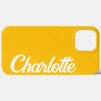 Clássico Personalizado Monograma Amarelo Elegante
