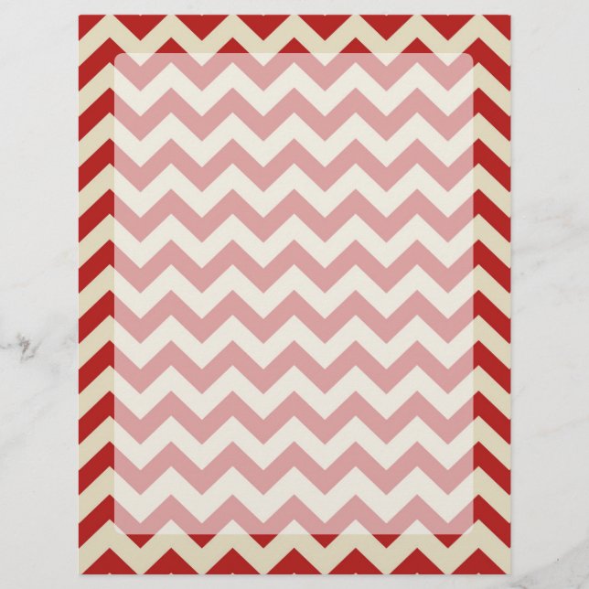 Clássico Retro Vintage Vermelho Festivo Cevrons (Frente)