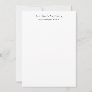 Clássico Simples Elegante Preto e Branco Minimalis