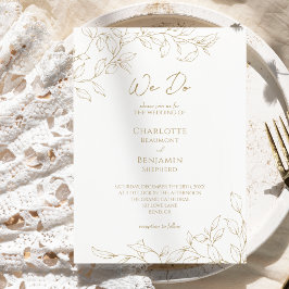 Clássico Verde Dourado Nós Fazemos Convite De Casa