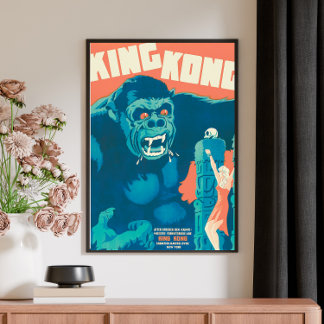 Clássico Vintage King Kong Retro Movie Poster