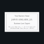 Clássico, Vintage Legal Professional Cartão de vis<br><div class="desc">Este cartão de visita antigo, clássico e antigo design apresenta um nome, um nome de empresa, um título de função de cargo e informações de contato que podem ser personalizadas. Também tem uma fronteira dupla. Cartões de visitas como estes podem ser utilizados por um profissional, como um consultor, um advogado...</div>