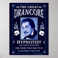 Clássico Vintage vittorian Hypnotist Poster