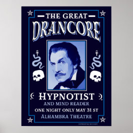 Clássico Vintage vittorian Hypnotist Poster