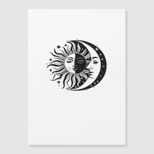 Clássico Whimsigoth Aquarela Sol Lua Witchy