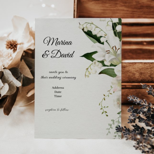 Clássicos de casamento Lily Invitation (Criador carregado)