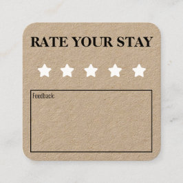 Classifique seus cartões de feedback de hospitalid