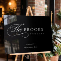 Classy Calligraphic Black Wedding