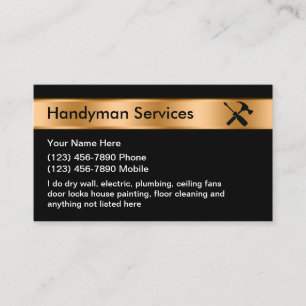 Classy Handyman Services Cartão de visita