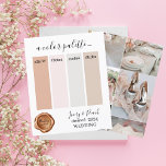 Classy Ivory Peach Wedding color PaletPaper<br><div class="desc">Classy Ivory Peach Wedding Color Paleta Card 2024</div>