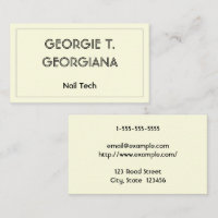 Classy & Modern Nail Tech Cartão de visita