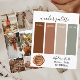 Classy Modern Rust Wedding color Palette Card 202
