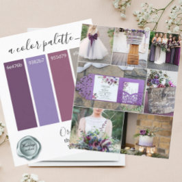 Classy Orchid Plum Wedding Color Palette Card 202