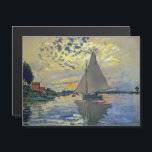 Claude Monet - Cartão Magnético para veleiros<br><div class="desc">Navio de vela em Le Petit-Gennevilliers / Voilier au Petit-Gennevilliers - Claude Monet,  1874</div>