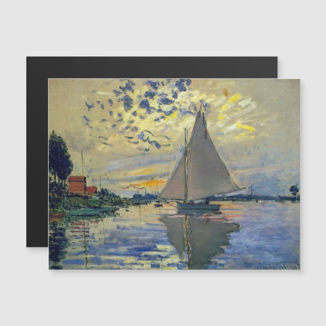 Claude Monet - Cartão Magnético para veleiros (Frente/Verso)