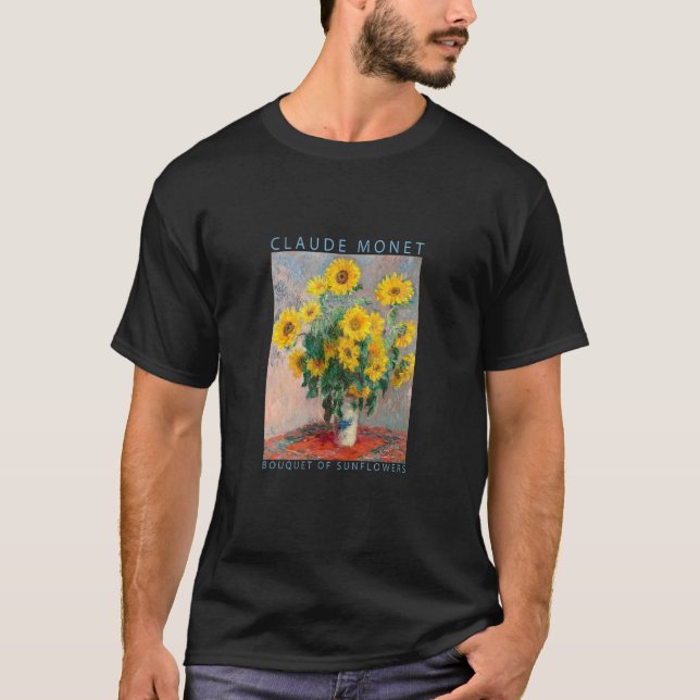 Claude Monet Engraçado T-Shirt Flower Masterpart A (Frente)