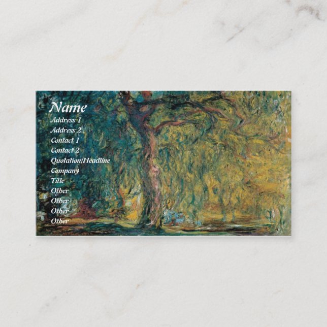 Claude Monet Espumando Cartões de visitas (Frente)