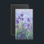 Claude Monet - Lilac Irrisa Cartão Magnético<br><div class="desc">Lilac Irises / Iris Mauves - Claude Monet,  1914-1917</div>