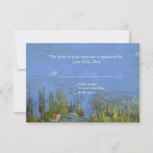 Claude Monet lírio de água vintage rsvp casamento