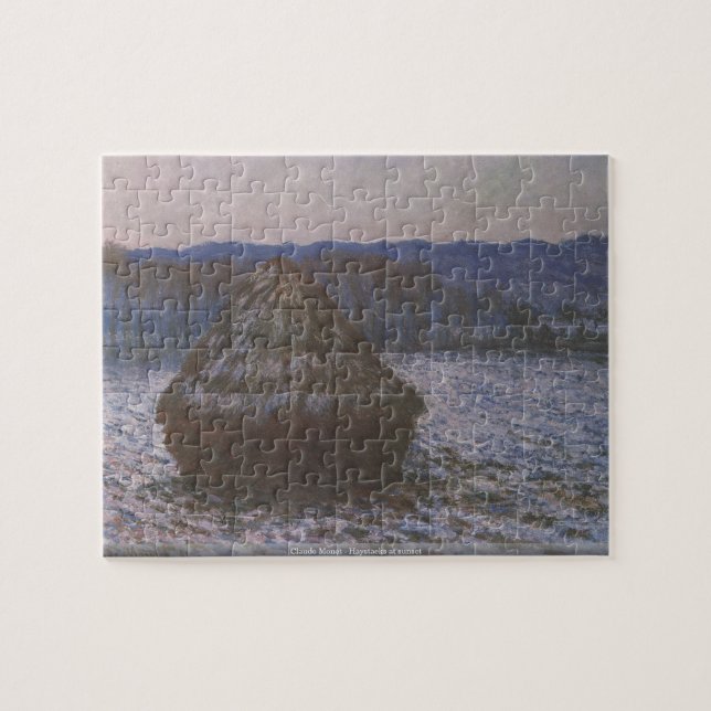 Claude Monet - monte de feno no quebra-cabeça do (Horizontal)