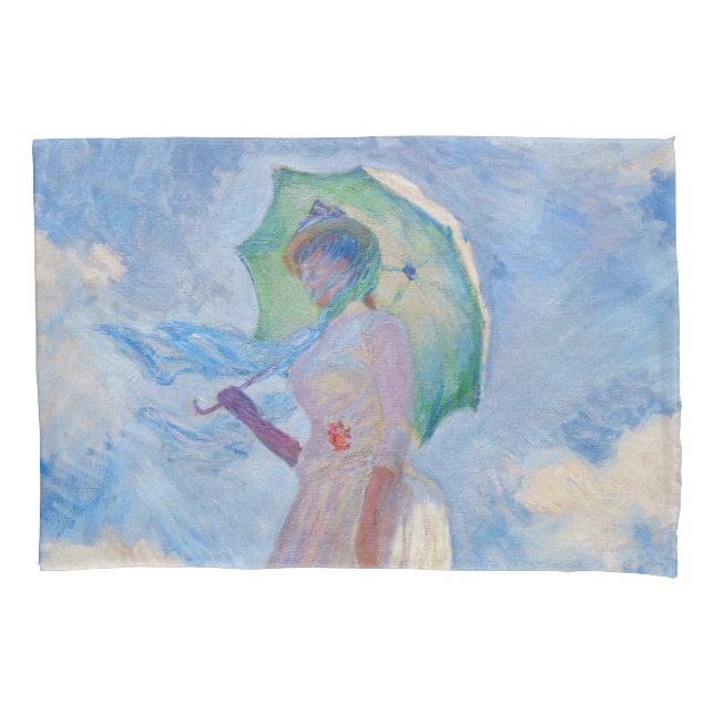 Claude Monet - Mulher com Parasol virada para a es (Frente)